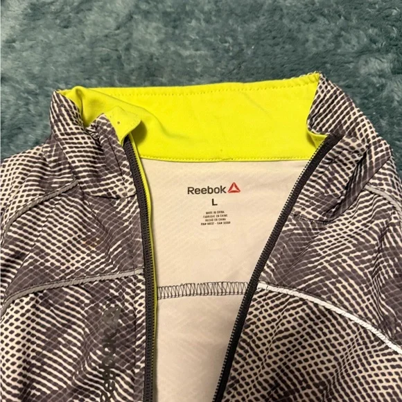 Reebok Women's Patterned Jacket with Yellow Highlights - Picture 2 of 3